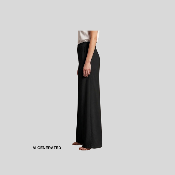 Elegante Wide-Leg-Hose mit markanter Biesenfalt in Schwarz