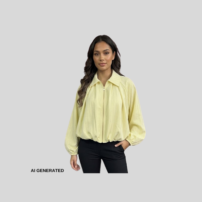 Elegante Bomberjacke im Oversize-Schnitt