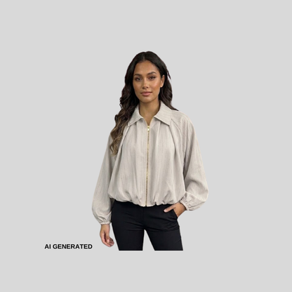 Elegante Bomberjacke im Oversize-Schnitt