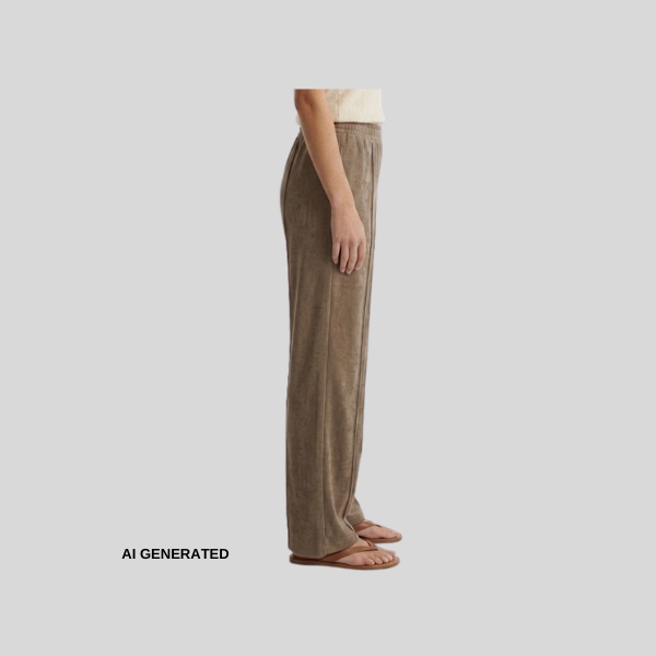 Weite Sweat-Hose mit eleganter Biesennaht (Kunstlederhose)