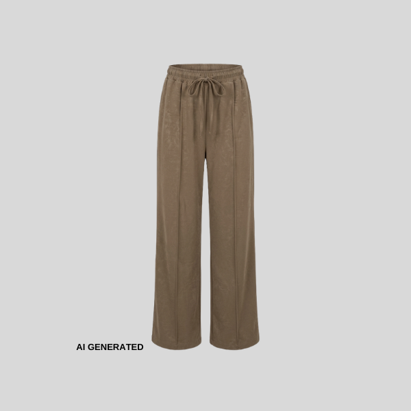 Weite Sweat-Hose mit eleganter Biesennaht (Kunstlederhose)