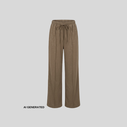 Weite Sweat-Hose mit eleganter Biesennaht (Kunstlederhose)