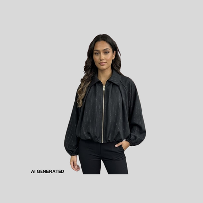 Elegante Bomberjacke im Oversize-Schnitt